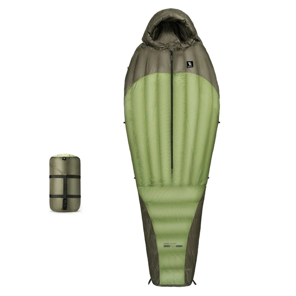 650 Fill Power Mummy Mixed Down Waterproof Sleeping Bag for Backpacking & Camping Hiking 23F